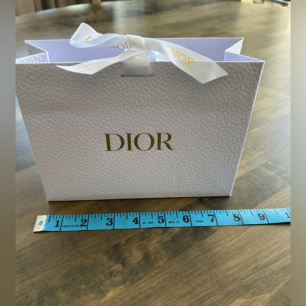 Dior White and Gold Ribbon Gift Bag. NWOT